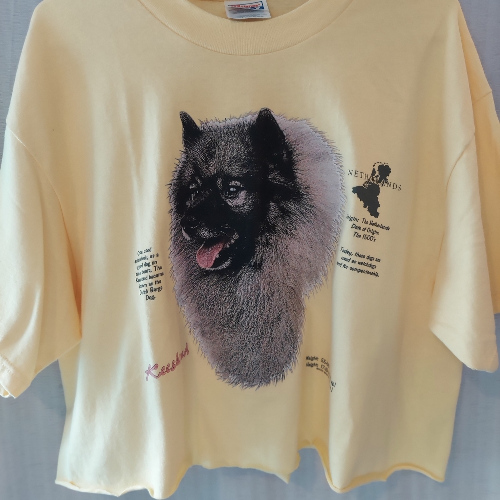 Keeshond Dog Cutoff Crop Top